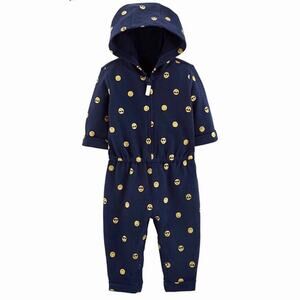 Carter's Baby Girl One Piece Jumpsuit in Navy & Gold Dot Toddler Girl 24 Months